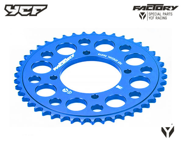 COURONNE ALUMINIUM TAILLEE DANS LA MASSE 37 DENTS-BLEU