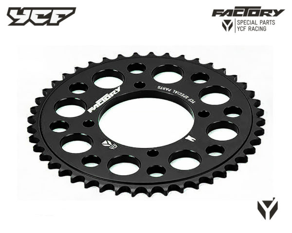 COURONNE ALUMINIUM TAILLEE DANS LA MASSE 41 DENTS-NOIR
