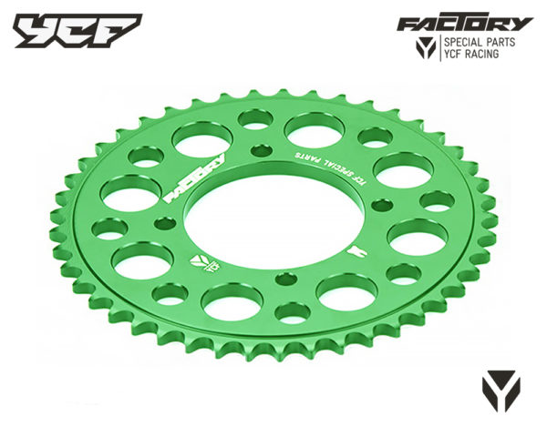 COURONNE ALUMINIUM TAILLEE DANS LA MASSE 41 DENTS-VERT
