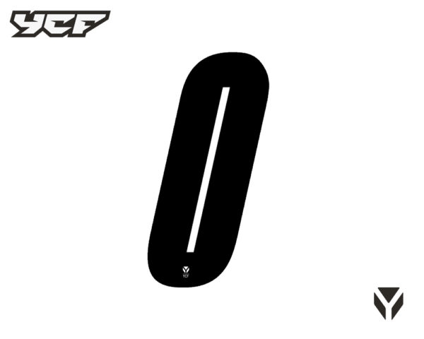 NUMERO YCF NOIR-0-HAUTEUR 8 CM