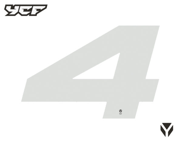 NUMERO YCF BLANC-4-HAUTEUR 18 CM