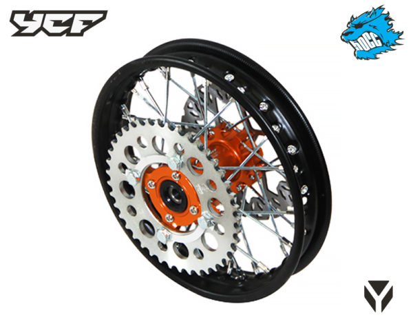 ROUE ARRIERE YCF50A MOYEU CNC ORANGE